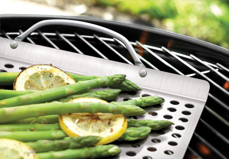 Outset 76632 Stainless Steel Grill Topper Grid, 11"x17" BBQ Tray - Image 2